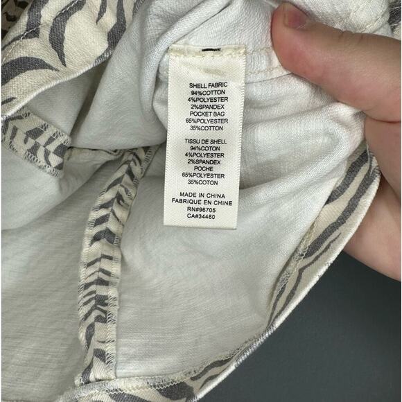 Rebecca Taylor La Vie Ziger Denim Mini Skirt in Cream Combo Beige White Size 24 - Picture 7 of 8